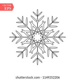 snowflake icon, vector snowflake sign, isolated snowflake symbol