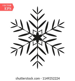 snowflake icon, vector snowflake sign, isolated snowflake symbol