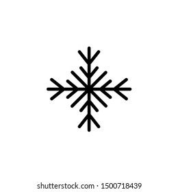 snowflake icon, vector snowflake sign, isolated snowflake symbol