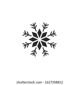 Snowflake Icon vector sign isolated for graphic and web design. Snowflake symbol template color editable on white background.