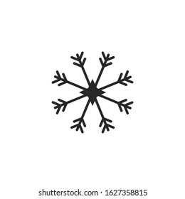 Snowflake Icon vector sign isolated for graphic and web design. Snowflake symbol template color editable on white background.