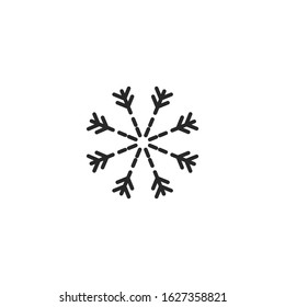 Snowflake Icon vector sign isolated for graphic and web design. Snowflake symbol template color editable on white background.