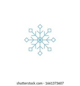 snowflake icon vector sign isolated for graphic and web design. snowflake symbol template color editable on white background.