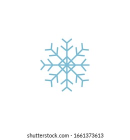 signo vectorial de icono de copo de nieve aislado para diseño gráfico y web. color de plantilla de símbolo de copo de nieve editable en fondo blanco.