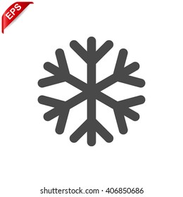 snowflake icon, vector snowflake sign, isolated snowflake symbol
