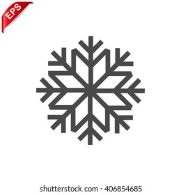 snowflake icon, vector snowflake sign, isolated snowflake symbol