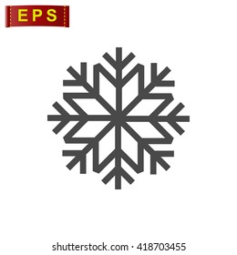 snowflake icon, vector snowflake sign, isolated snowflake symbol
