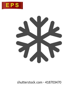 snowflake icon, vector snowflake sign, isolated snowflake symbol