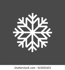 snowflake icon, vector snowflake sign, isolated snowflake symbol