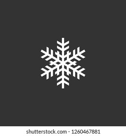 snowflake icon vector. snowflake sign on black background. snowflake icon for web and app