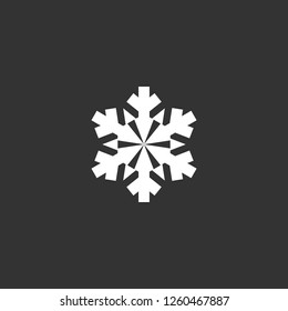 snowflake icon vector. snowflake sign on black background. snowflake icon for web and app