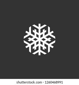snowflake icon vector. snowflake sign on black background. snowflake icon for web and app