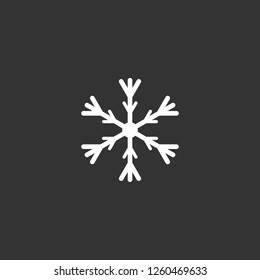 snowflake icon vector. snowflake sign on black background. snowflake icon for web and app