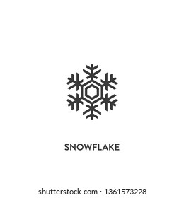 snowflake icon vector. snowflake sign on white background. snowflake icon for web and app