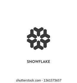 snowflake icon vector. snowflake sign on white background. snowflake icon for web and app