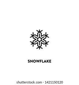 snowflake icon vector. snowflake sign on white background. snowflake icon for web and app