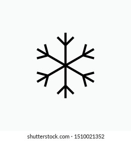 Snowflake Icon - Vector, Sign and Symbol for Design, Presentation, Website or Apps Elements.