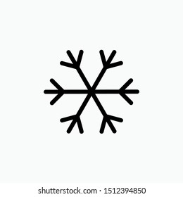Snowflake Icon - Vector, Sign and Symbol for Design, Presentation, Website or Apps Elements.