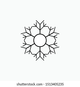 Snowflake Icon - Vector, Sign and Symbol for Design, Presentation, Website or Apps Elements