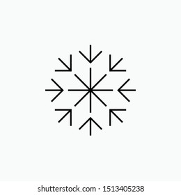 Snowflake Icon - Vector, Sign and Symbol for Design, Presentation, Website or Apps Elements