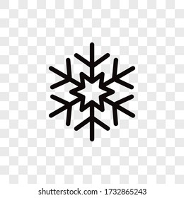 Vector de icono de copo de nieve. Firma de nieve