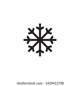 Snowflake icon vector. Snowflakes winter symbol. Flat design style on white background.