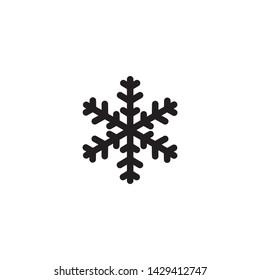 Snowflake icon vector. Snowflakes winter symbol. Flat design style on white background.