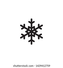 Snowflake icon vector. Snowflakes winter symbol. Flat design style on white background.