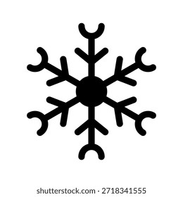 Snowflake Icon Vector Symbol Design Illustration