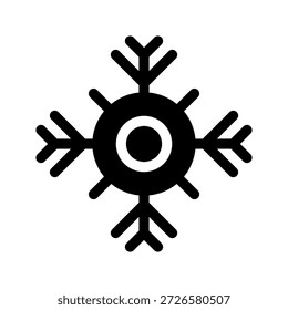 Ilustração de design de símbolo de vetor de ícone de floco de neve