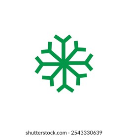 Snowflake icon, Snowflake icon vector, in trendy flat style isolated on white background. Snowflake logo, Snowflake icon illustration