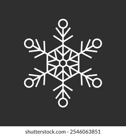 Snowflake icon, Snowflake icon vector, in trendy flat style isolated on white background. Snowflake logo, Snowflake icon illustration