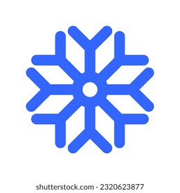 Snowflake icon vector. Winter illustration sign. Snow symbol. New Year logo.