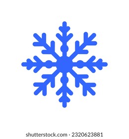 Schneeflocken-Symbol-Vektorgrafik. Wintergrafik-Schild. Schneesymbol. Logo für das neue Jahr.
