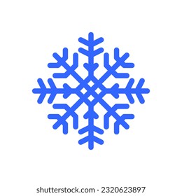 Snowflake icon vector. Winter illustration sign. Snow symbol. New Year logo.