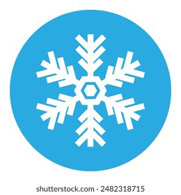 Icono de copo de nieve Vector. Ilustración de invierno. Símbolo de ilustración en frío. 