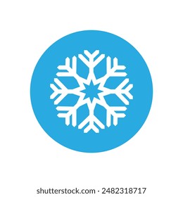 Icono de copo de nieve Vector. Ilustración de invierno. Símbolo de ilustración en frío. 
