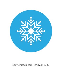 Icono de copo de nieve Vector. Ilustración de invierno. Símbolo de ilustración en frío. 