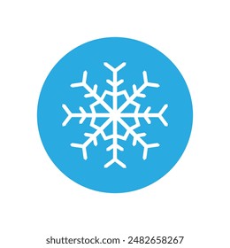 Icono de copo de nieve Vector. Ilustración de invierno. Símbolo de ilustración en frío. 