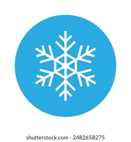 Icono de copo de nieve Vector. Ilustración de invierno. Símbolo de ilustración en frío. 
