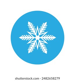 Icono de copo de nieve Vector. Ilustración de invierno. Símbolo de ilustración en frío. 