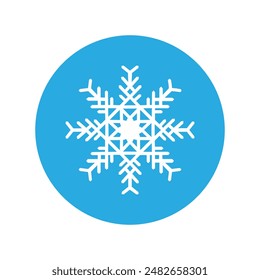 Icono de copo de nieve Vector. Ilustración de invierno. Símbolo de ilustración en frío. 