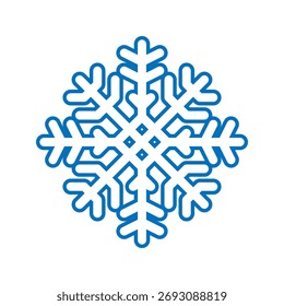 Vector de icono de copo de nieve. Signo de ilustración de invierno. Símbolo frío de la ilustración. Logotipo de Navidades o icono de Web.