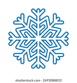 Snowflake icon vector. Winter illustration sign. Cold illustration symbol. Christmas logo or web icon.