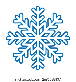 Vector de icono de copo de nieve. Signo de ilustración de invierno. Símbolo frío de la ilustración. Logotipo de Navidades o icono de Web.