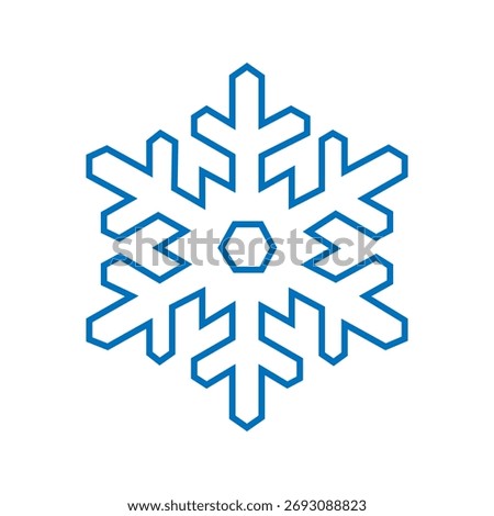 Snowflake icon vector. Winter illustration sign. Cold illustration symbol. Christmas logo or web icon.