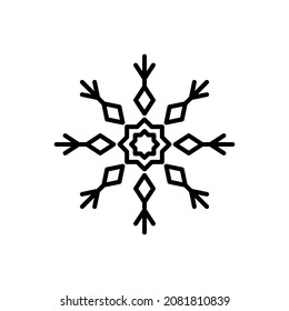 vector de icono de copo de nieve. símbolo de invierno