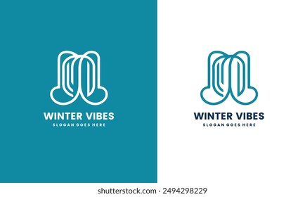 Icono de copo de nieve, Vector de invierno, inspiración para el logo de vibes.