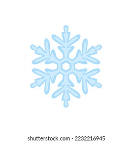 Snowflake icon. Weather forecast. Simple vector flat illustration isolated on white.