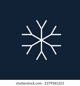 Icono de copo de nieve. Ilustración meteorológica en vector de diseño plano. Elemento de diseño de vectores para logotipo, web e impresión